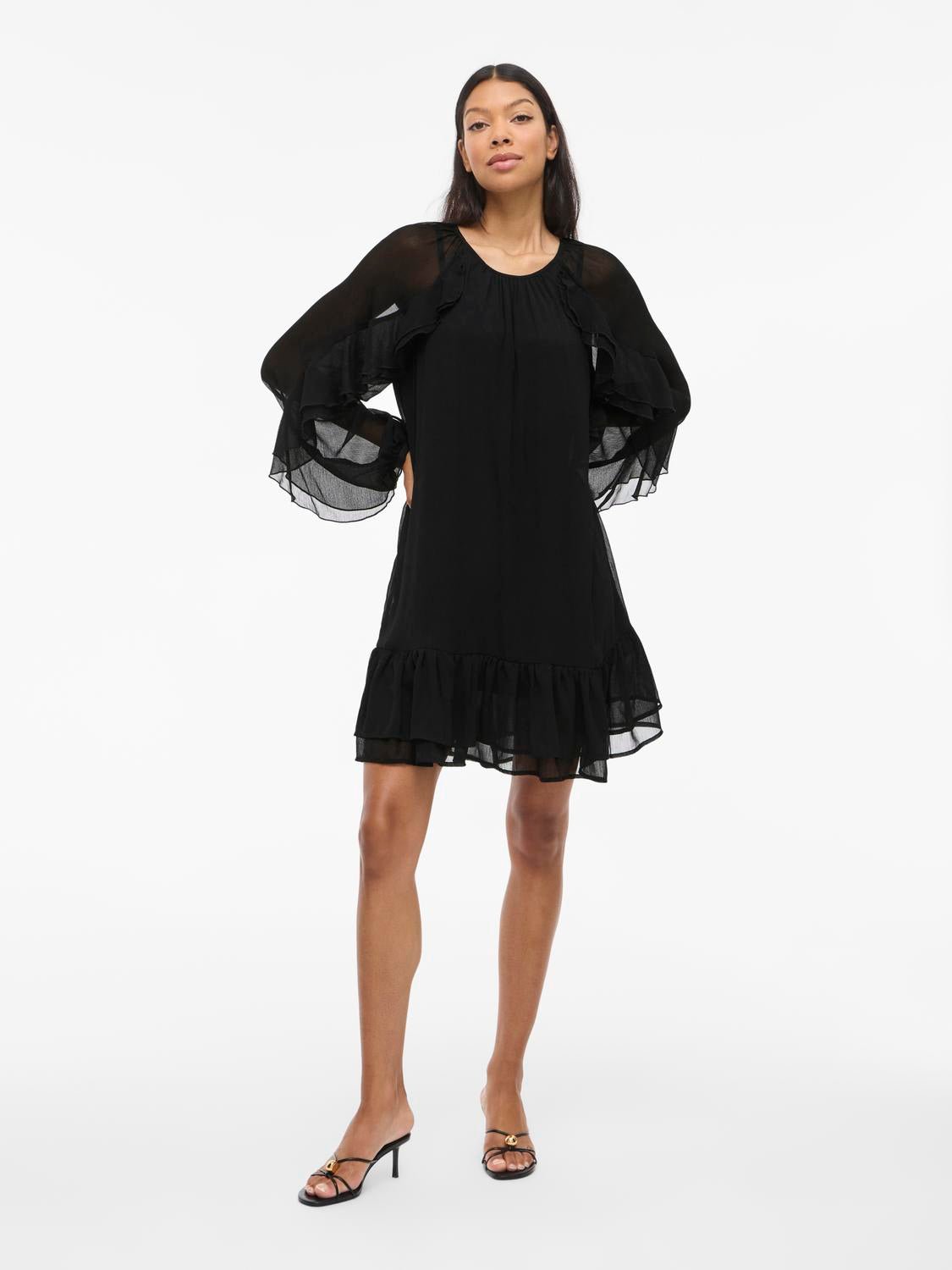VIBINNA Short Dress - Black Beauty - VERO MODA & VILA Bergvik